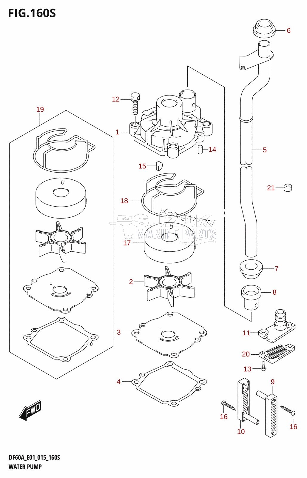 WATER PUMP (DF60AVT:E40)