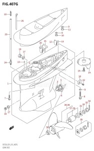 DF225Z From 22503Z-310001 (E01 E40)  2013 drawing GEAR CASE (DF225Z:E01)