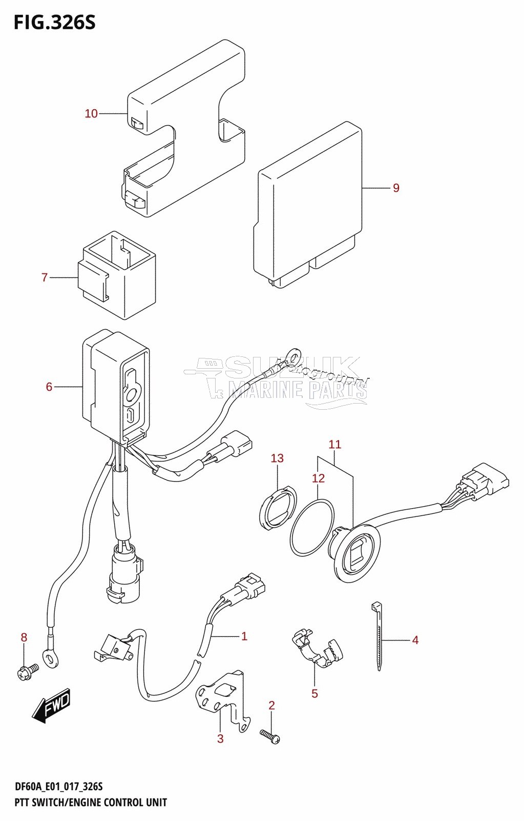 PTT SWITCH /​ ENGINE CONTROL UNIT (DF60AVT:E40)