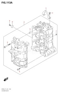 05003F-340001 (2023) 50hp E01-Gen. Export 1 (DF50AT  DF50ATH) DF50A drawing CYLINDER BLOCK