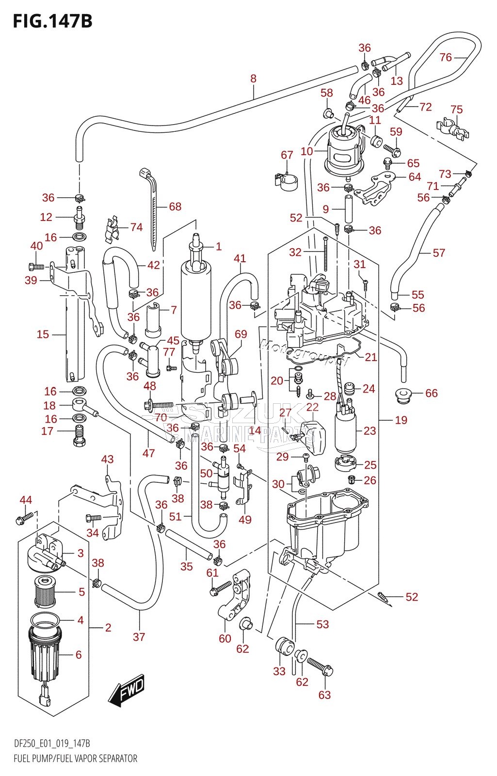 FUEL PUMP /​ FUEL VAPOR SEPARATOR (E40)