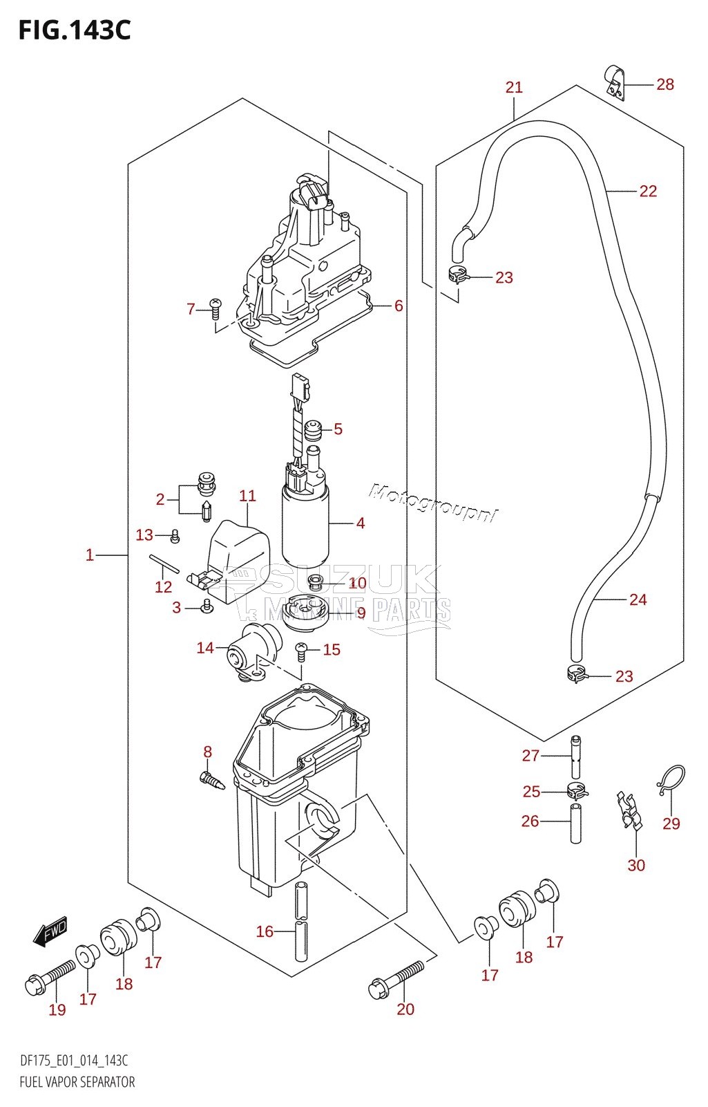 FUEL VAPOR SEPARATOR (DF150TG:E01)