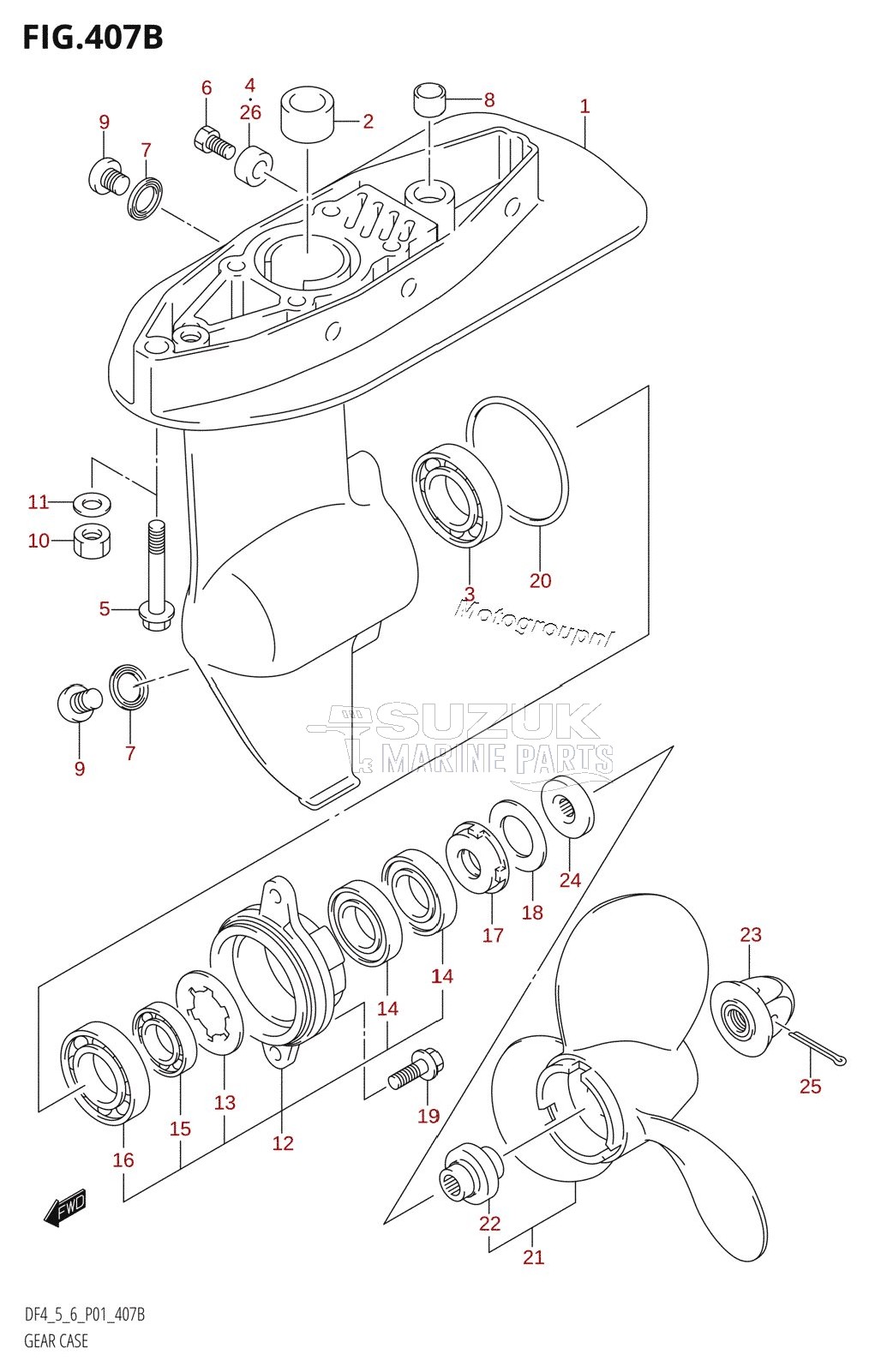 GEAR CASE ((DF4,DF5):(K4,K5,K6,K7,K8,K9,K10,011),DF6)