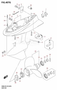 DF50A From 05003F-910001 (E01)  2019 drawing GEAR CASE (DF60AVT:E01,DF60AVT:E40,DF60AVTH:E01,DF60AVTH:E40)