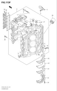 20002F-410001 (2014) 200hp E03-USA (DF200T) DF200 drawing CYLINDER BLOCK (DF250Z:E03)