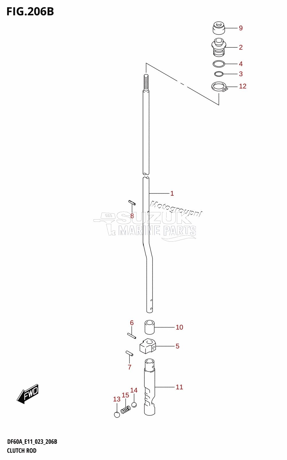 CLUTCH ROD ((DF40A,DF50A,DF60A):E03)