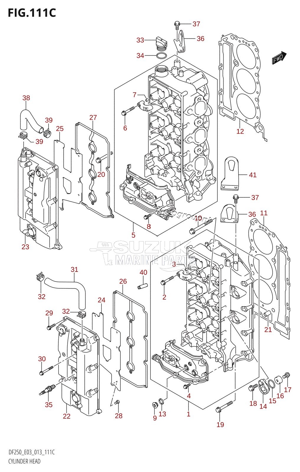 CYLINDER HEAD (DF225T:E03)