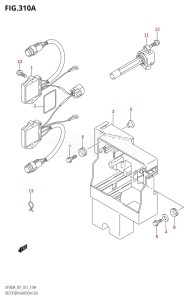 DF300A From 30002P-310001 (E40)  2013 drawing RECTIFIER /​ IGNITION COIL