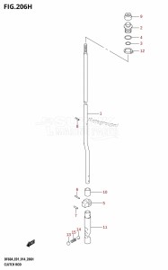 DF50A From 05004F-410001 (E01)  2014 drawing CLUTCH ROD (DF60A:E40)