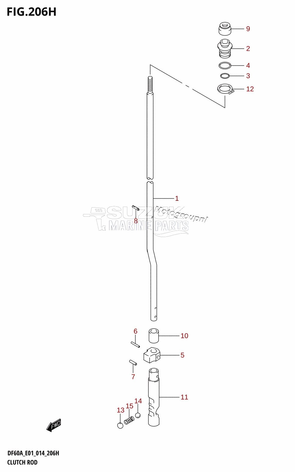 CLUTCH ROD (DF60A:E40)