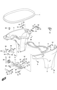 Outboard DF 70A drawing Side Cover