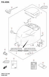 DF40A From 04005F-040001 (E34-Italy)  2020 drawing ENGINE COVER ((DF40A,DF40AQH,DF40ATH):E01:020)