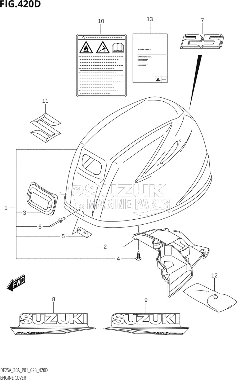 ENGINE COVER ((022,023):(DF25A,DF25AT,DF25ATH))