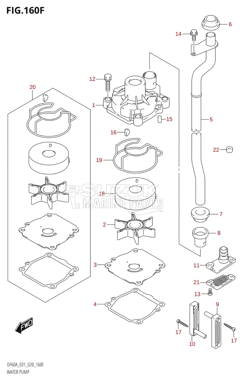 WATER PUMP (DF50AVTH:E01,DF40ASVT)