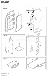 DF140Z From 14001Z-780001 (E03)  2007 drawing OPT:GASKET SET