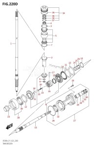 DF150AZ From 15003Z-340001 (E40)  2023 drawing TRANSMISSION ((DF200AZ,DF175AZ,DF150AZ):(022,023))