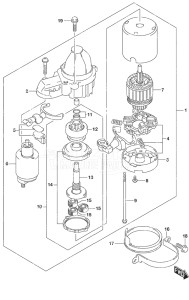 Outboard DF 40A drawing Starting Motor