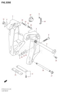 DF140A From 14003F-410001 (E03)  2014 drawing CLAMP BRACKET (DF140AZ:E03)