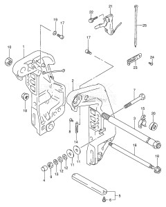 DT115 From 11502-651001 ()  1996 drawing CLAMP BRACKET (MODEL:96~00)