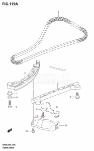 DF60A From 06002F-110001 (E03)  2011 drawing TIMING CHAIN