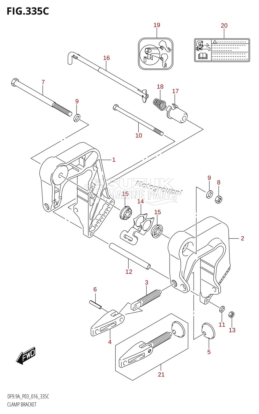 CLAMP BRACKET (DF9.9A:P03)