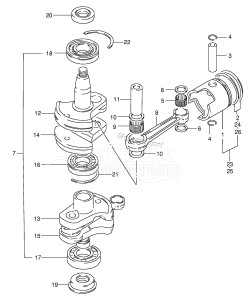 DT40 From 04004K-110001 ()  2011 drawing CRANKSHAFT