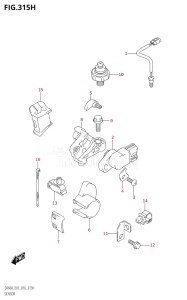 05004F-610001 (2016) 50hp E01-Gen. Export 1 (DF50AVT  DF50AVTH) DF50A drawing SENSOR (DF60A:E40)