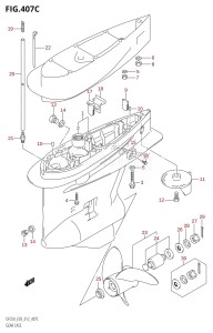 DF250Z From 25003Z-210001 (E03)  2012 drawing GEAR CASE (DF225T:E03)