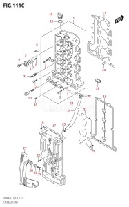 DF70A From 07003F-140001 (E11 E40)  2021 drawing CYLINDER HEAD (DF90AWQH,DF100B)