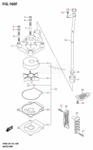 DF50A From 05003F-210001 (E01)  2012 drawing WATER PUMP (DF60A:E01)