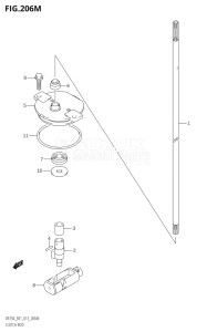 20002Z-310001 (2013) 200hp E01 E40-Gen. Export 1 - Costa Rica (DF200Z) DF200Z drawing CLUTCH ROD (DF250Z:E40)