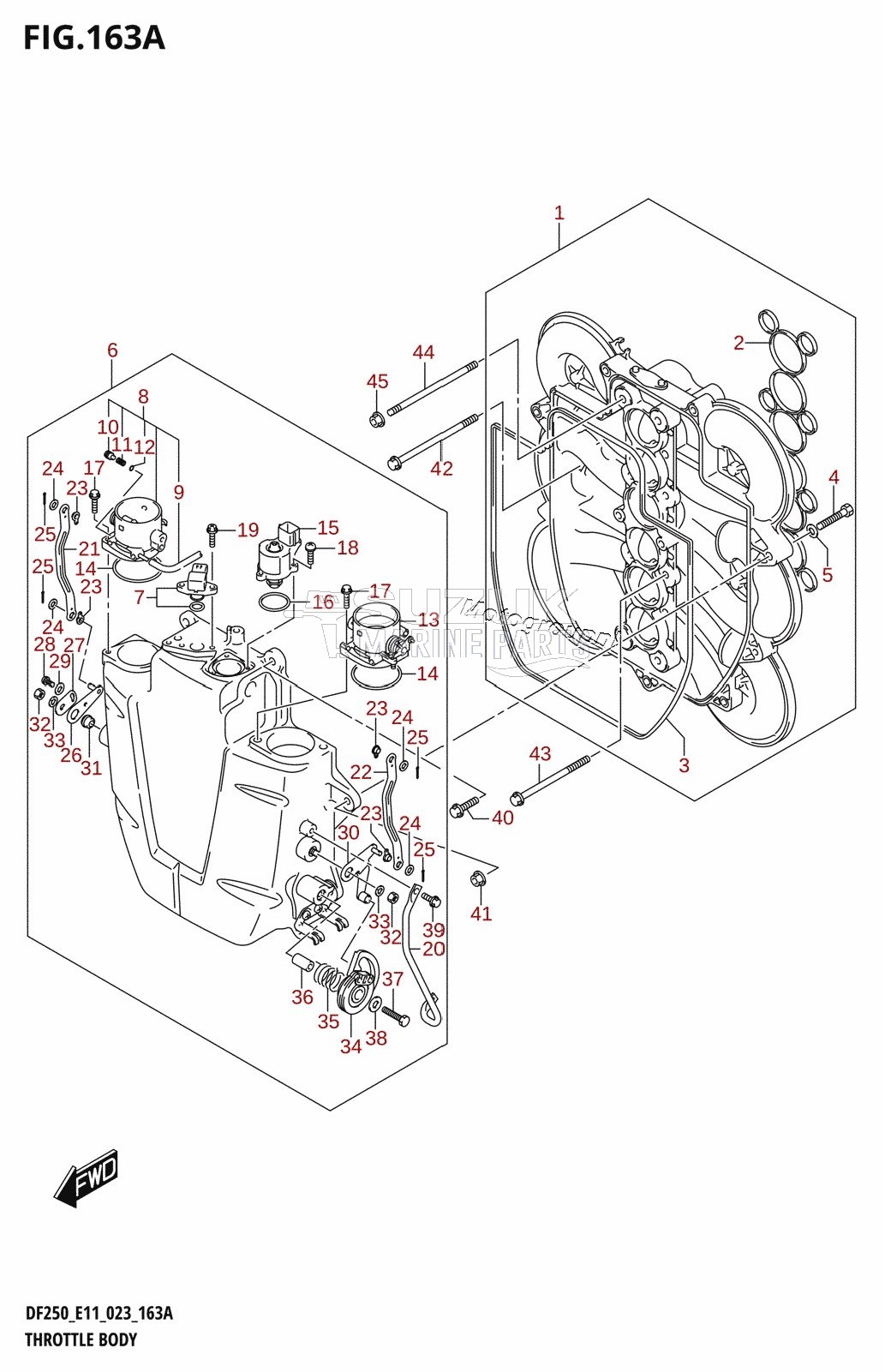 THROTTLE BODY (DF200T,DF200Z)