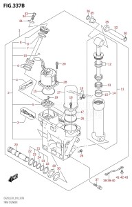 DF250 From 25003F-910001 (E01 E40)  2019 drawing TRIM CYLINDER (X-TRANSOM,XX-TRANSOM)