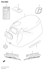 DF4 From 00402F-410001 (P01)  2014 drawing ENGINE COVER (DF6:P01)