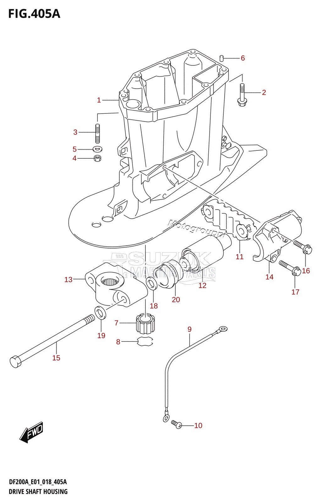 DRIVE SHAFT HOUSING (DF200AT)