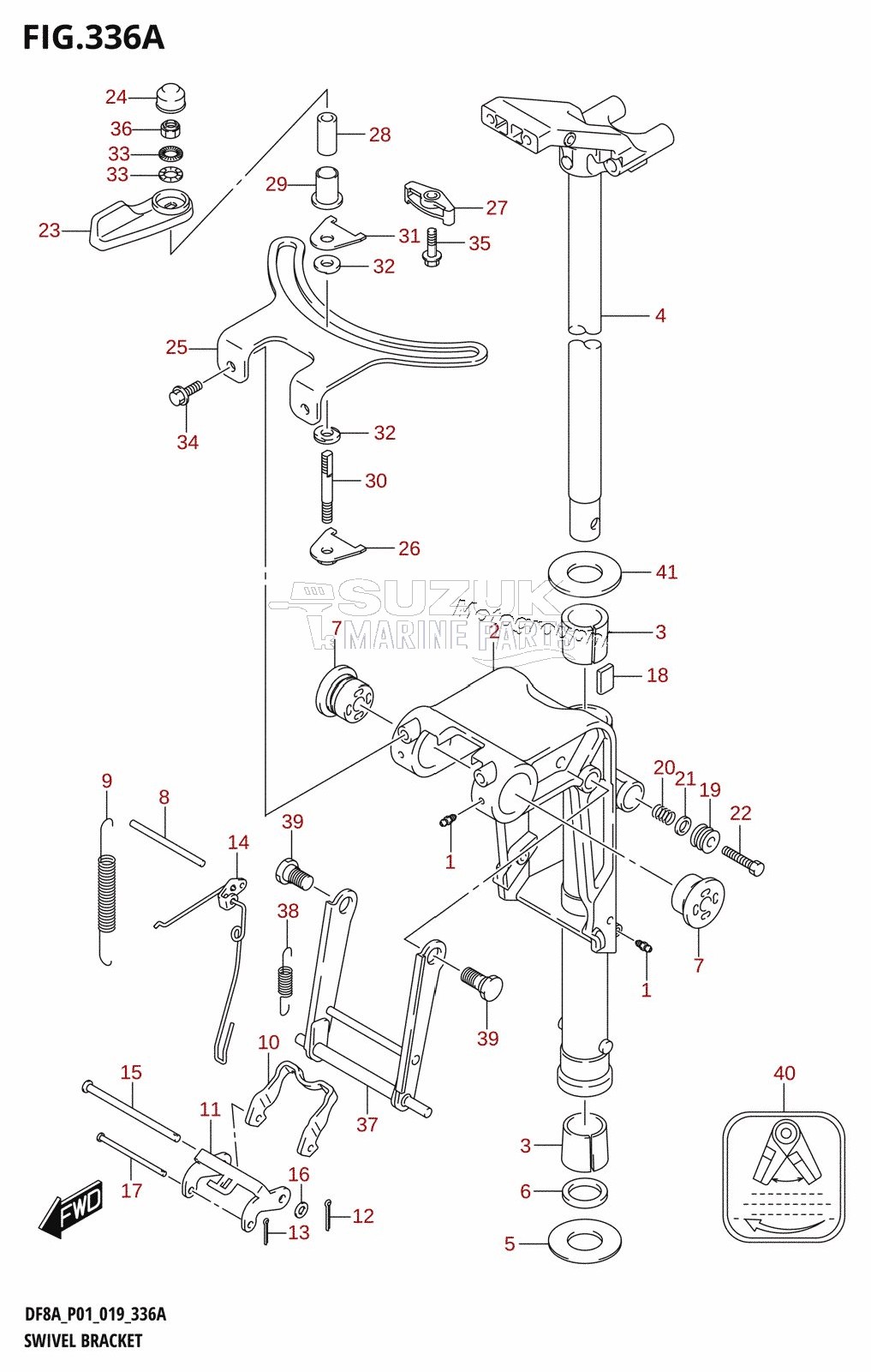 SWIVEL BRACKET (DF8A,DF9.9A)