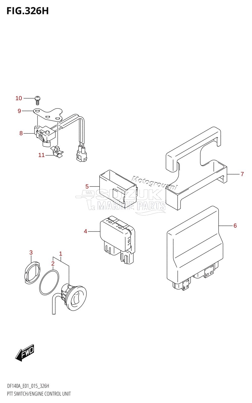 PTT SWITCH /​ ENGINE CONTROL UNIT (DF140AZ:E01)