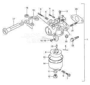 DT4 From 00402-751001 ()  1997 drawing CARBURETOR (DT4 /​ J4)