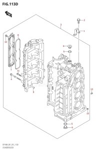 DF140A From 14003F-510001 (E40)  2015 drawing CYLINDER BLOCK (DF115AZ:E01)