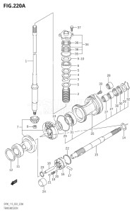 11501F-251001 (2002) 115hp E03-USA (DF115TK2) DF115T drawing TRANSMISSION (DF90T,DF100T,DF115T)