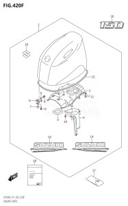 DF150AP From 15003P-040001 (E03 E40)  2020 drawing ENGINE COVER ((DF150AT,DF150AZ):(021,022))