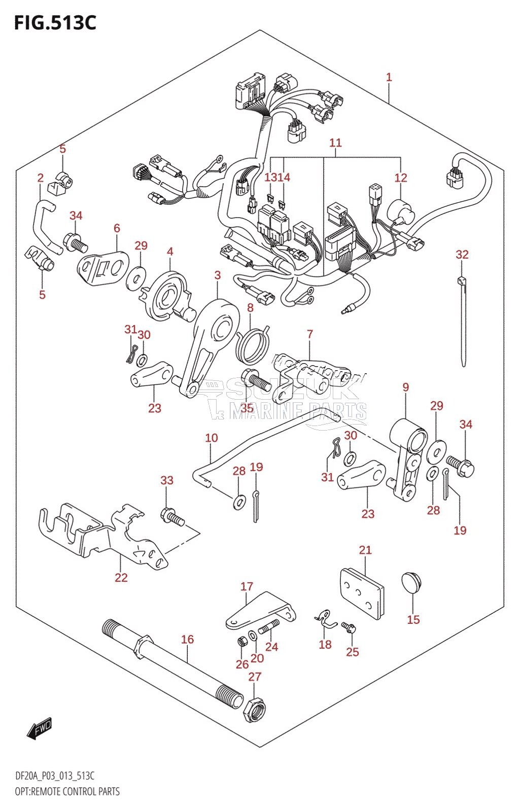 OPT:REMOTE CONTROL PARTS (DF20A:P03)