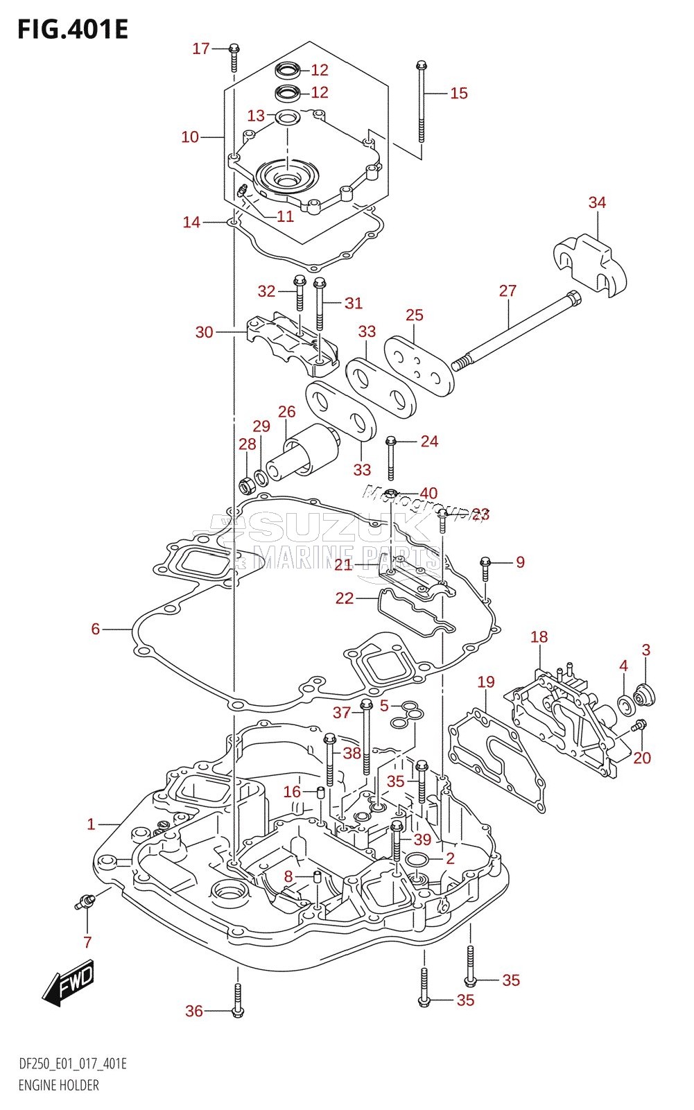 ENGINE HOLDER (DF225T:E01)