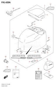 05003F-910001 (2019) 50hp E01-Gen. Export 1 (DF50AT  DF50ATH) DF50A drawing ENGINE COVER (DF40A:E01)