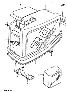 DT30 From 03001-408067 till 411086 ()  1985 drawing ENGINE COVER