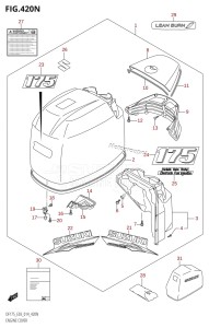 DF150Z From 15002Z-410001 (E03)  2014 drawing ENGINE COVER (DF175Z:E03)