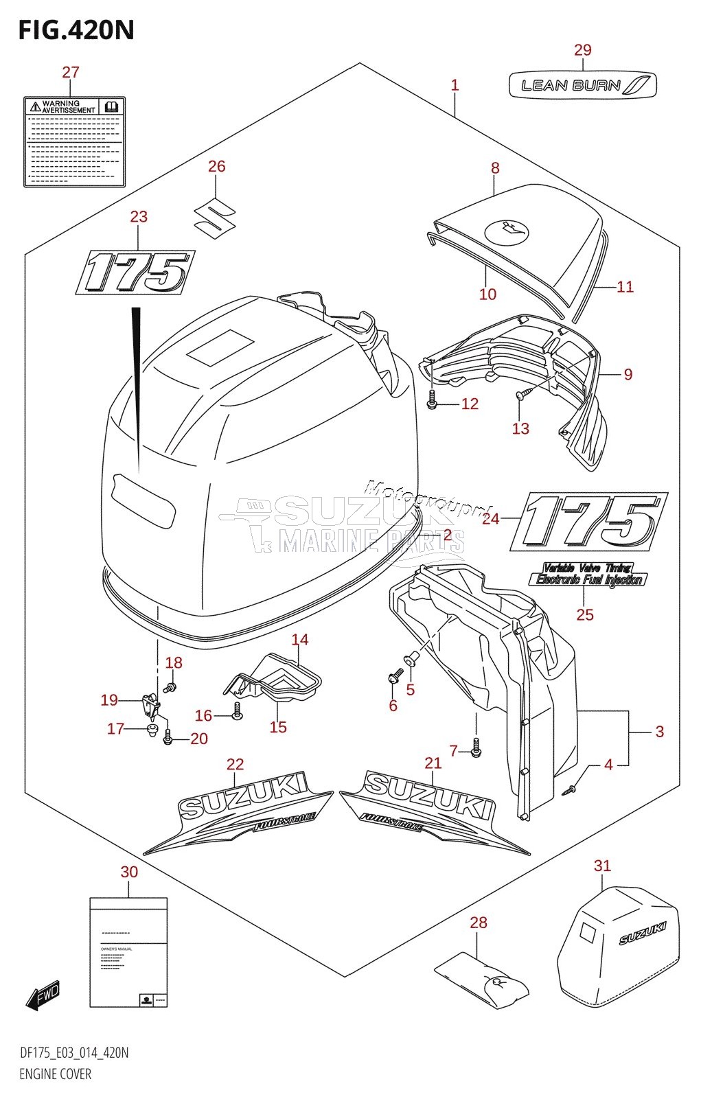 ENGINE COVER (DF175Z:E03)