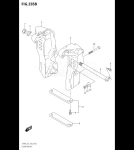 09003F-810001 (2018) 90hp E01 E40-Gen. Export 1 - Costa Rica (DF90AT  DF90ATH) DF90A drawing CLAMP BRACKET (DF70ATH,DF80A,DF90ATH)