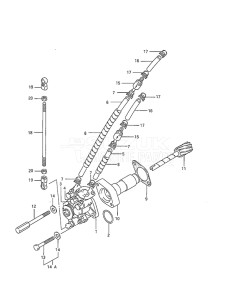 Outboard DT 40 drawing Oil Pump (1986 to 1994)