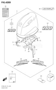 20003F-510001 (2005) 200hp E01 E40-Gen. Export 1 - Costa Rica (DF200AT) DF200A drawing ENGINE COVER (DF200AT:E40)